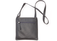 MAXIMA/ULTIMO skuldertaske m en lynlås Cross-over, Grigio Scuro (mørk grå)